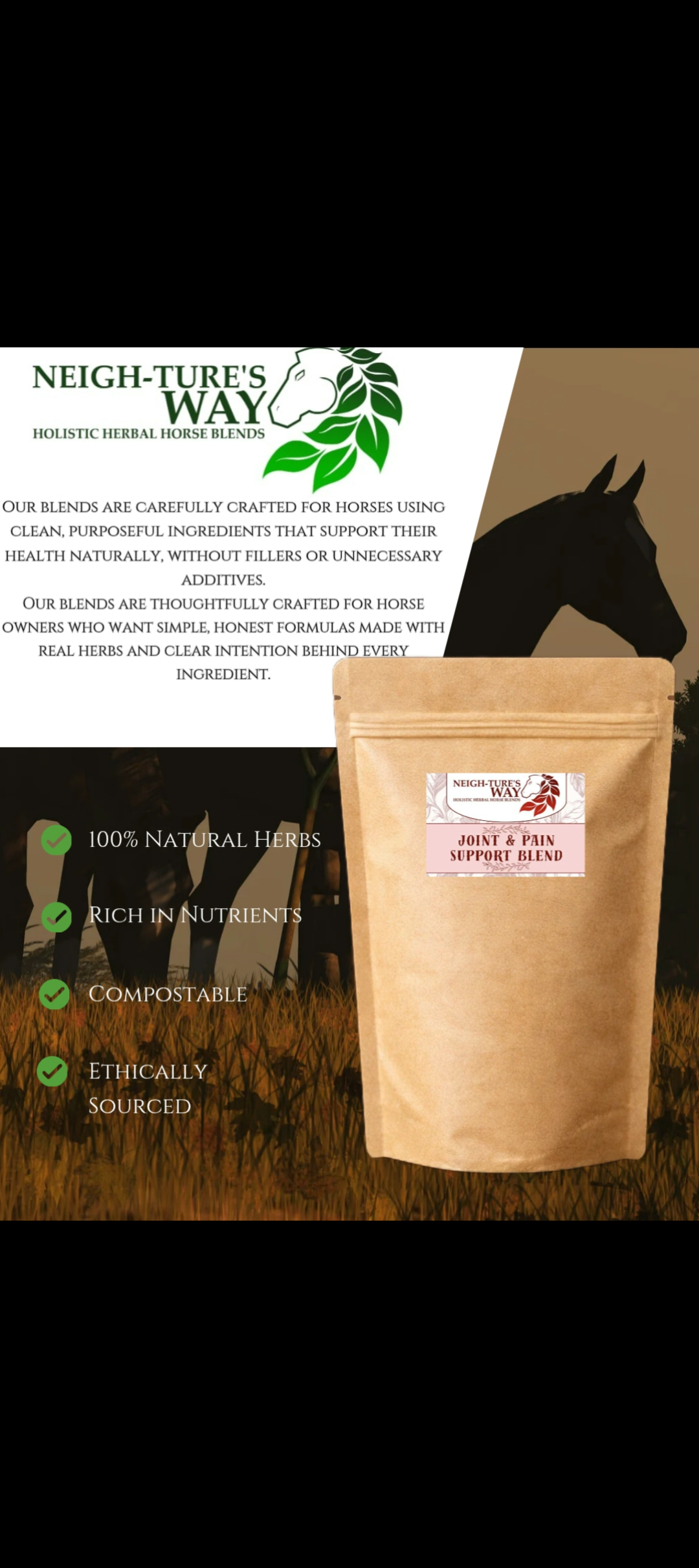 Joint/pain herbal horse supplement 1lb (60 day supply)